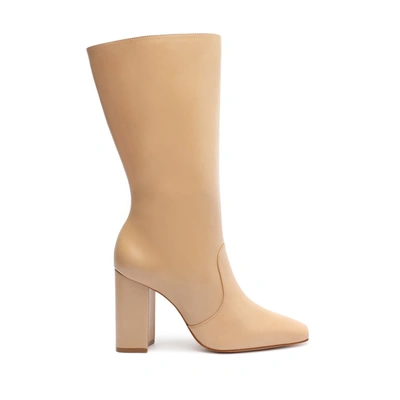 Schutz Camille Leather Bootie In Honey Peach