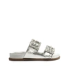 Schutz Enola Sporty Specchio Sandal In Silver