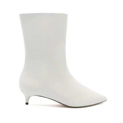 Schutz Gail Nappa Leather Bootie In White