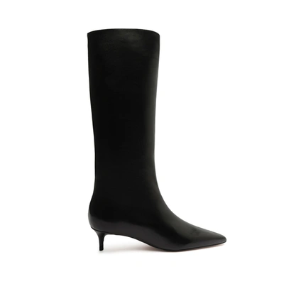 Schutz Gail Up Atanado Leather Boot In Black