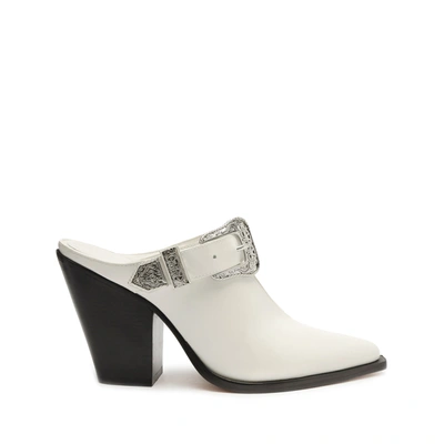 Schutz Jeane Casual Leather Pump In White