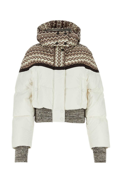 Chloé Printed Puffer Jacket In White