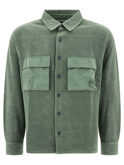 Brain Dead Cpo French Terry Sateen Shirt In Sage