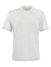 BRUNELLO CUCINELLI BRUNELLO CUCINELLI SLIM FIT CREW NECK T SHIRT IN LIGHTWEIGHT COTTON JERSEY