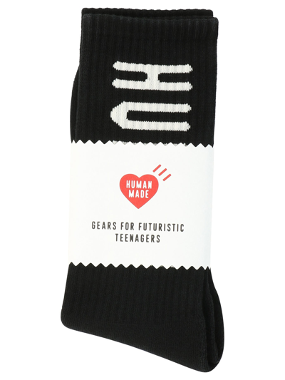 Human Made Hm Logo Socks In Black