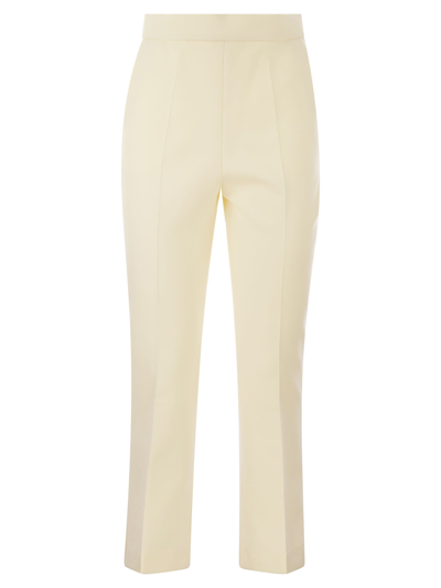 Max Mara Pleated Casual Pants In White