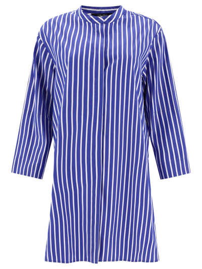Max Mara S Rovigo Striped Poplin Shirt In Blue