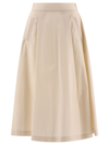 Peserico Monili Midi Skirt In Beige