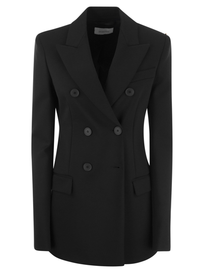 Sportmax Frizzo Scuba Jersey Blazer In Black