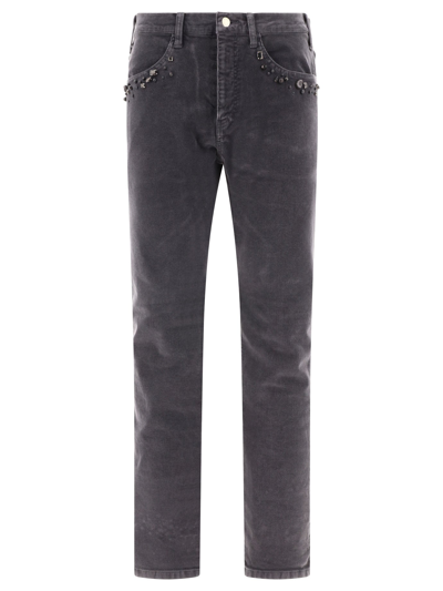 Undercover Corduroy Studs Trousers In Gray