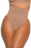 Skims Core Control High Waist Shaper Thong In Sienna