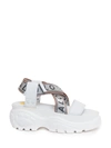 Buffalo Logo Sandals In White