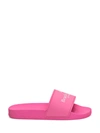 Givenchy Slide Flat Sandals In Rubber In Pink