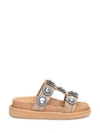 Kurt Geiger Orson Crystal Sandal In Beige