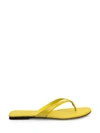 Tory Burch Woman Thong Sandal Yellow Size 5.5 Calfskin In Green