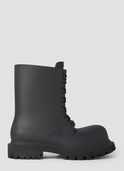 Balenciaga Men Xl Army Boots In Black