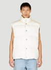 Bottega Veneta Quilted Cotton Sleeveless Vest With High Collar In White