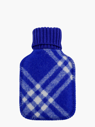 Burberry Plaid-check Wool Hot Water Bottle In Blue
