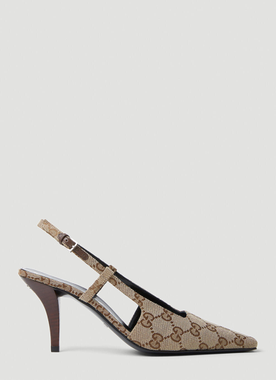 GUCCI GUCCI WOMEN GG SLINGBACK PUMP HEELS