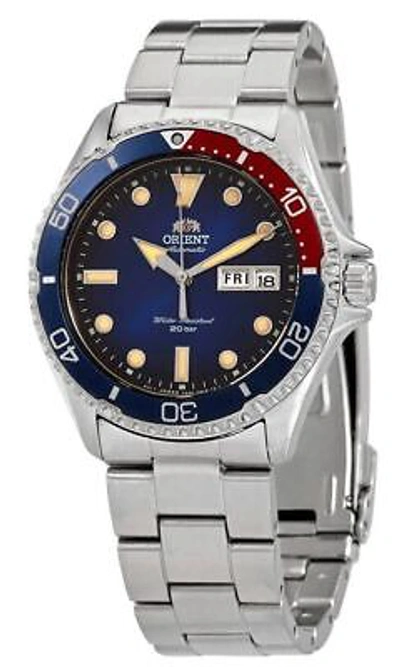 Pre-owned Orient Mako Kamasu Ii Blue Dial Pepsi Bezel Automatic Ra-aa0812l19b Men's Watch