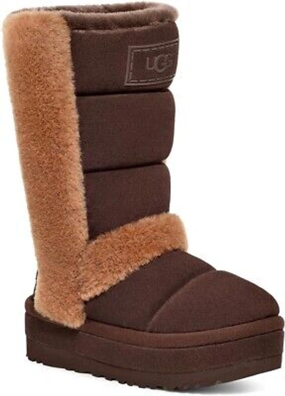 Pre-owned Ugg Women's Classic Chillapeak Tall Platform Boot Authentic With Box 1145990 In Burnt Cedar