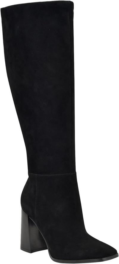 Pre-owned Nine West Women's Temas Knee High Boot In Black 002