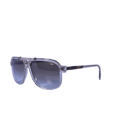 Pre-owned Cazal Rectangular Sunglasses 8044-003 Brown-crystal Frame Brown Lenses