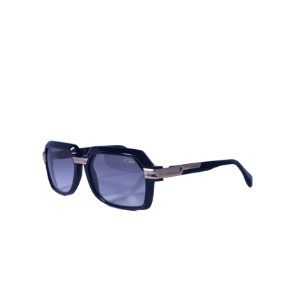Pre-owned Cazal Rectangular Sunglasses 8043-001 Black Gold Frame Grey Lenses In Gray