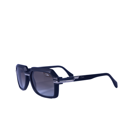 Pre-owned Cazal Rectangular Sunglasses 8043-002 Black Frame Silver Lenses In Brown