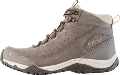 Pre-owned Oboz Women's Ousel Mid B-dry Waterproof Hiking Boot In Cinder Stone