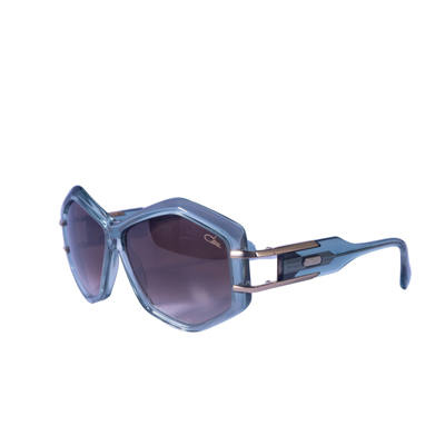 Pre-owned Cazal Rectangular Sunglasses 8507-002 Mint-gold Frame Grey Lenses In Gray