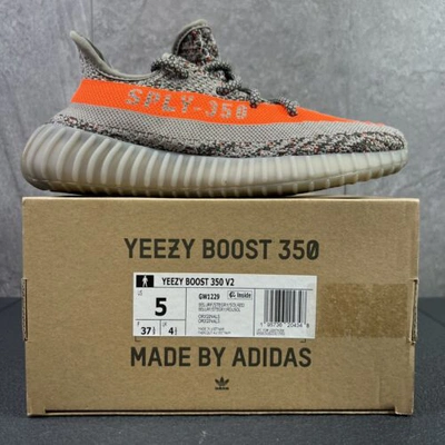 Pre-owned Adidas Originals Adidas Yeezy Boost 350 V2 Low Beluga Reflective Size 5 Mens Sneakers Gw1229 In Gray