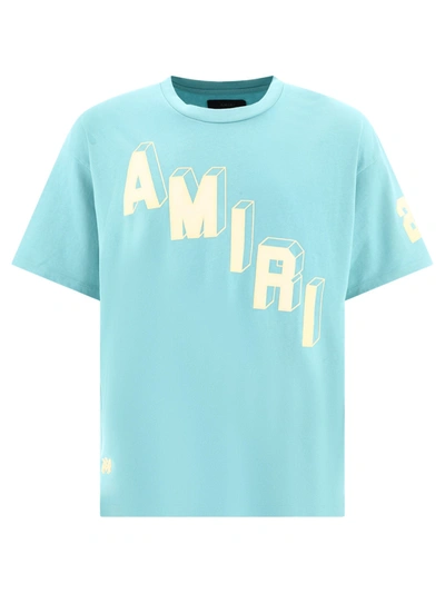 Amiri Hockey Skater Cotton T-shirt In Blue