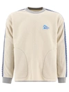 And Wander Textured Fleece Sweater With Contrasting Accents