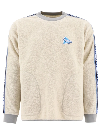 And Wander " X Maison Kitsuné" Fleece Sweater In White