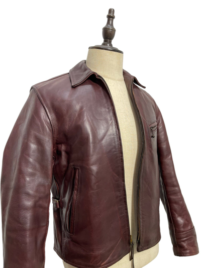 Veste Moto En Cuir Aeroleather - Cuir 'Front Quarter Horsehide' Cognac - Taille 42US - Occasion Top état