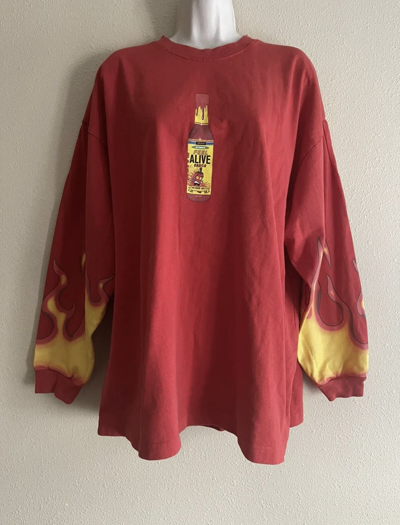 Pre-owned Vetements Hot Sausage Long Sleeve In Red