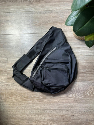 Pre-owned Vintage Crossbody Sling Bag Y2k In Black