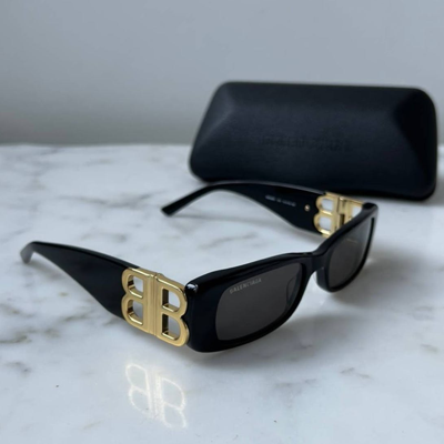 Pre-owned Balenciaga New  Bb0096s Dynasty Sunglasses In Black