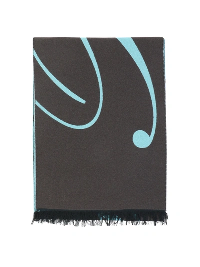 Burberry Wool And Silk Scarf In Multicolor