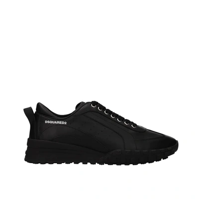 Dsquared2 Legend Leather Sneakers In Black