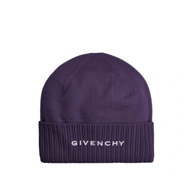 Givenchy Wool Logo Hat In Grey