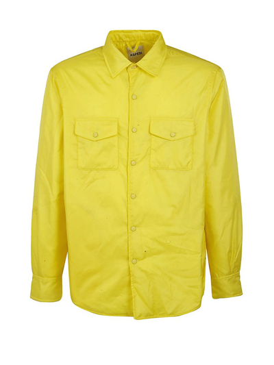 Aspesi Mod13 Buttoned Shirt In Yellow
