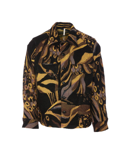 Sunflower Animal Cpo Shirt Jacket In Multicolour