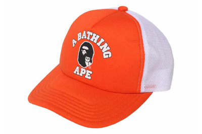 Pre-owned Bape X Ovo Mesh Cap Orange