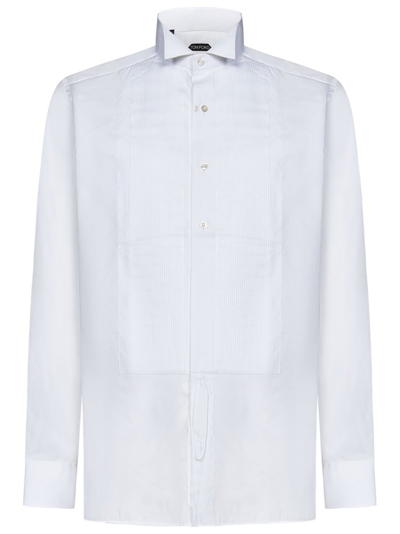 Tom Ford Wingtip Collar Long In White
