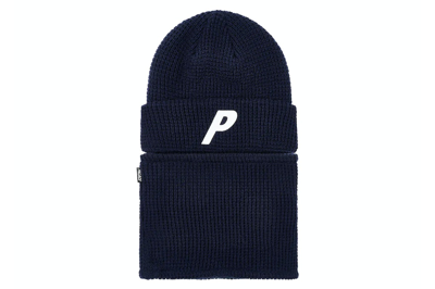 Pre-owned Palace Zip Off Facewarmer P Beanie Navy