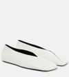 JIL SANDER LEATHER BALLET FLATS