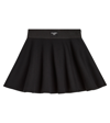 Dolce & Gabbana Flared Pleated Cotton Skirt In Black