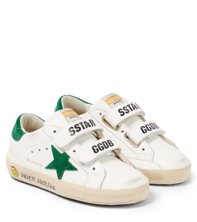 Golden Goose Kids' Old School Leather Trainers In White